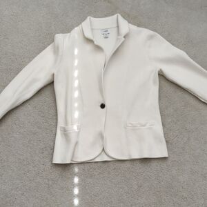 J. Crew Cream Blazer with Single Button